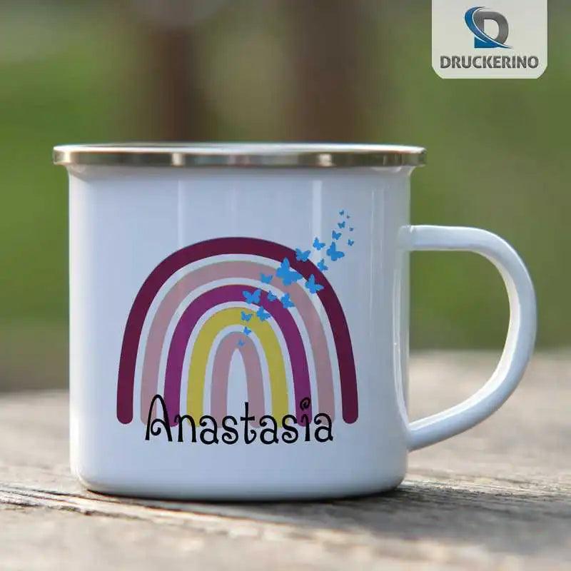 Emaille Tasse mit Namen | Motiv 4 | Anastasia - Druckerino