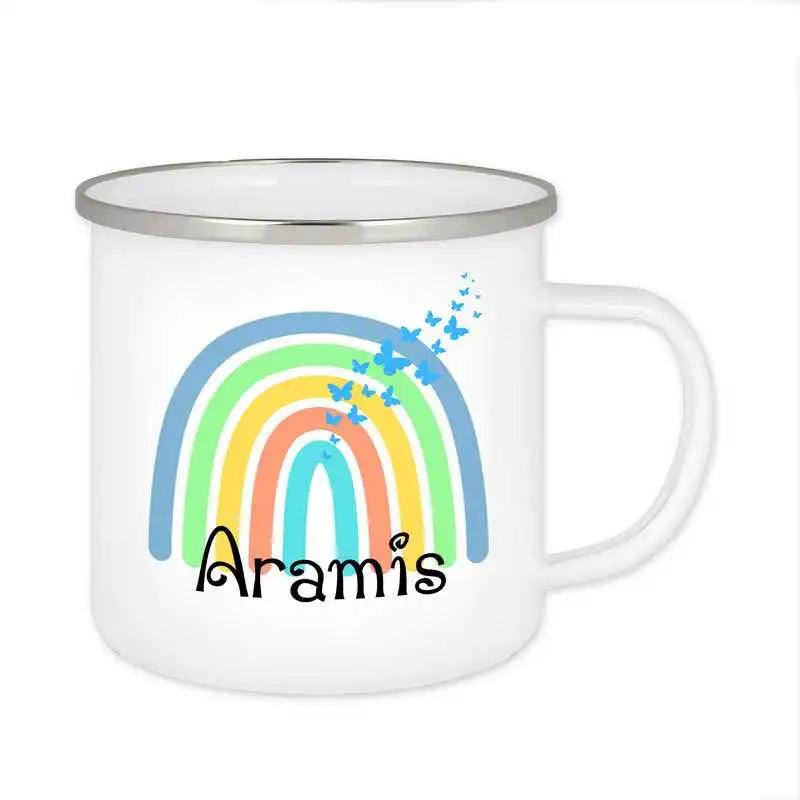 Emaille Tasse mit Namen | Motiv 4 | Aramis - Druckerino