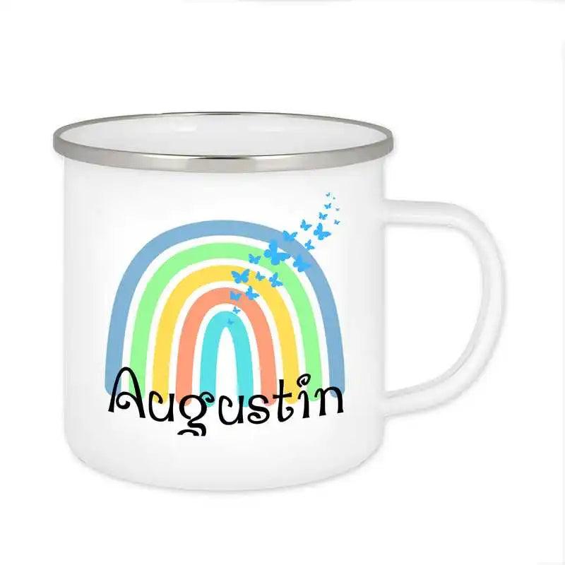 Emaille Tasse mit Namen | Motiv 4 | Augustin - Druckerino