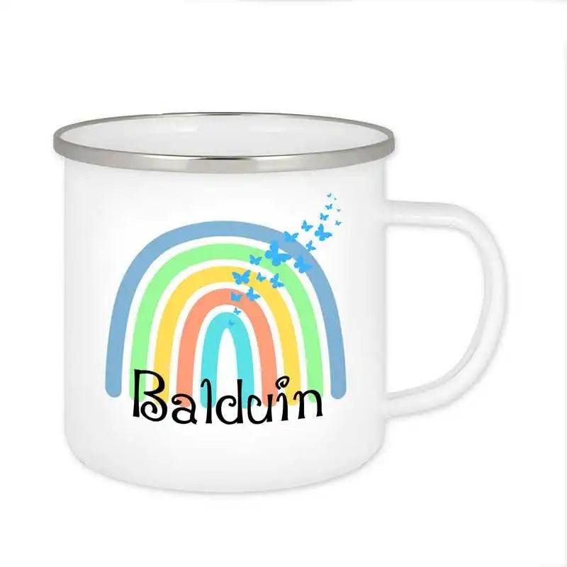 Emaille Tasse mit Namen | Motiv 4 | Balduin - Druckerino