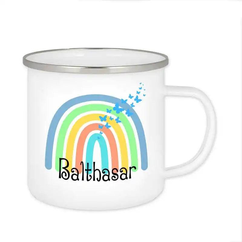 Emaille Tasse mit Namen | Motiv 4 | Balthasar - Druckerino