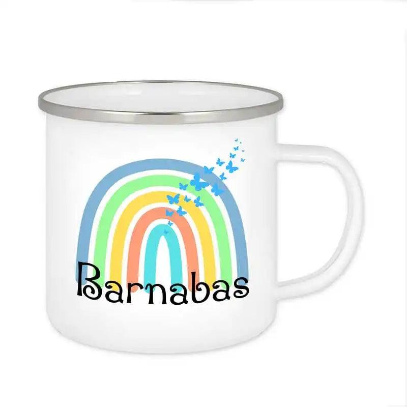 Emaille Tasse mit Namen | Motiv 4 | Barnabas - Druckerino