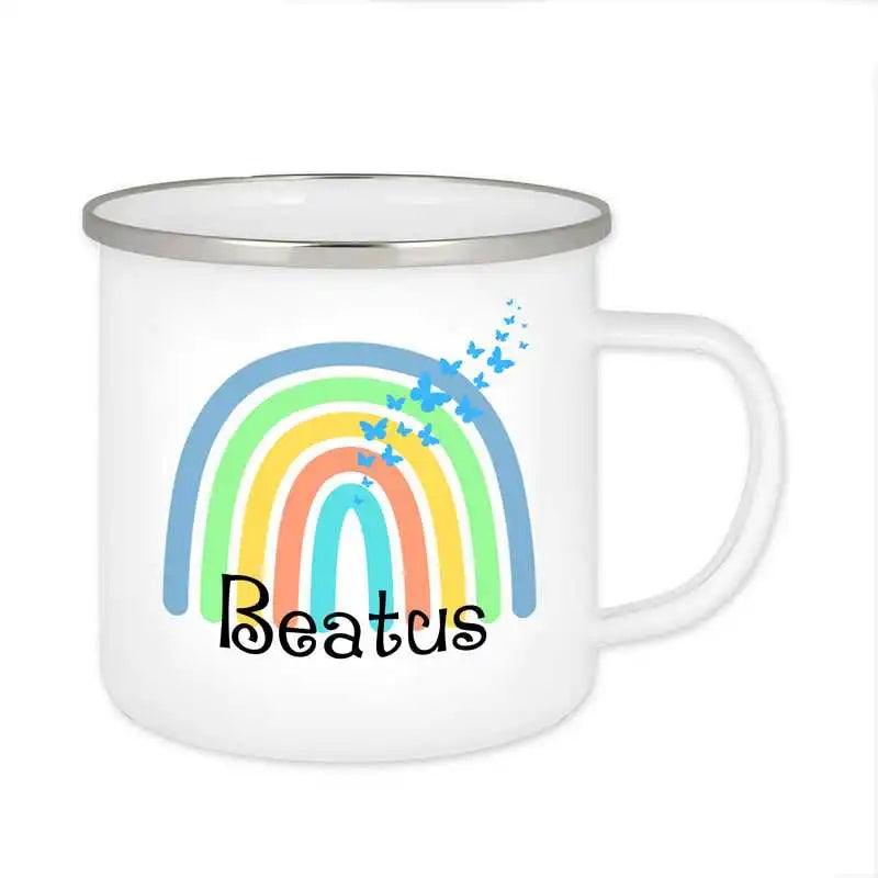 Emaille Tasse mit Namen | Motiv 4 | Beatus - Druckerino