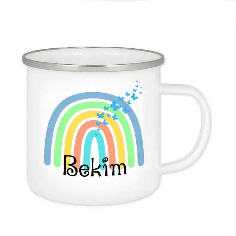 Emaille Tasse mit Namen | Motiv 4 | Bekim - Druckerino