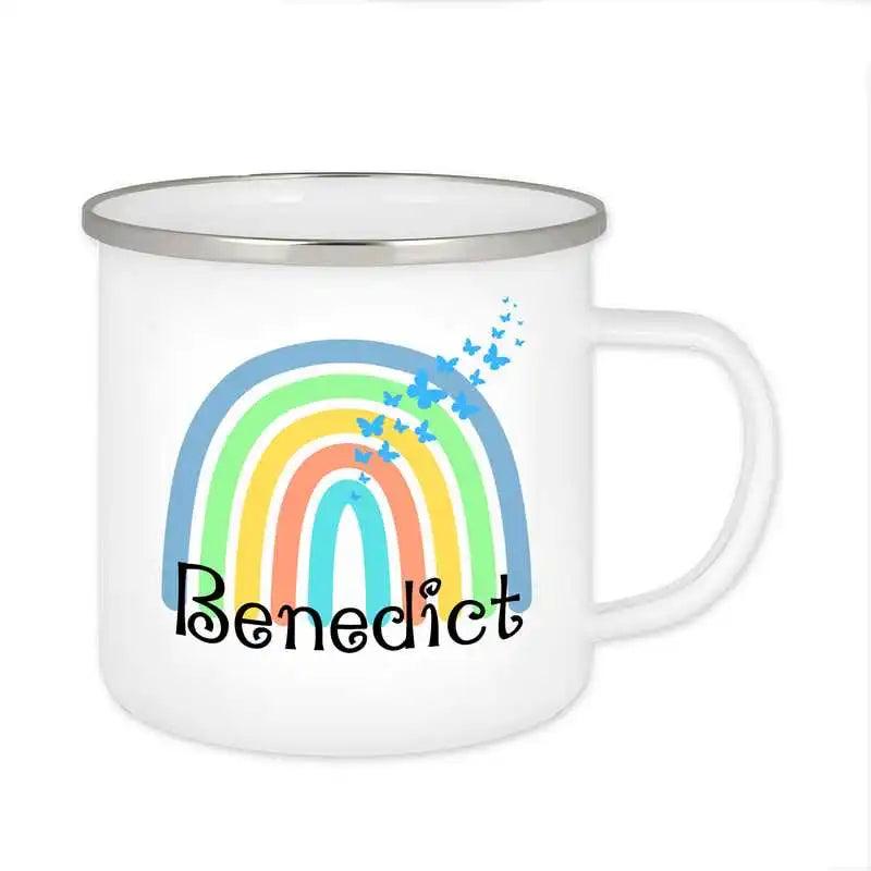 Emaille Tasse mit Namen | Motiv 4 | Benedict - Druckerino