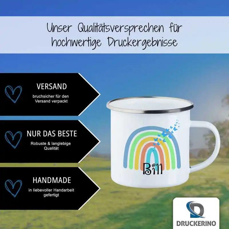 Emaille Tasse mit Namen | Motiv 4 | Bill - Druckerino