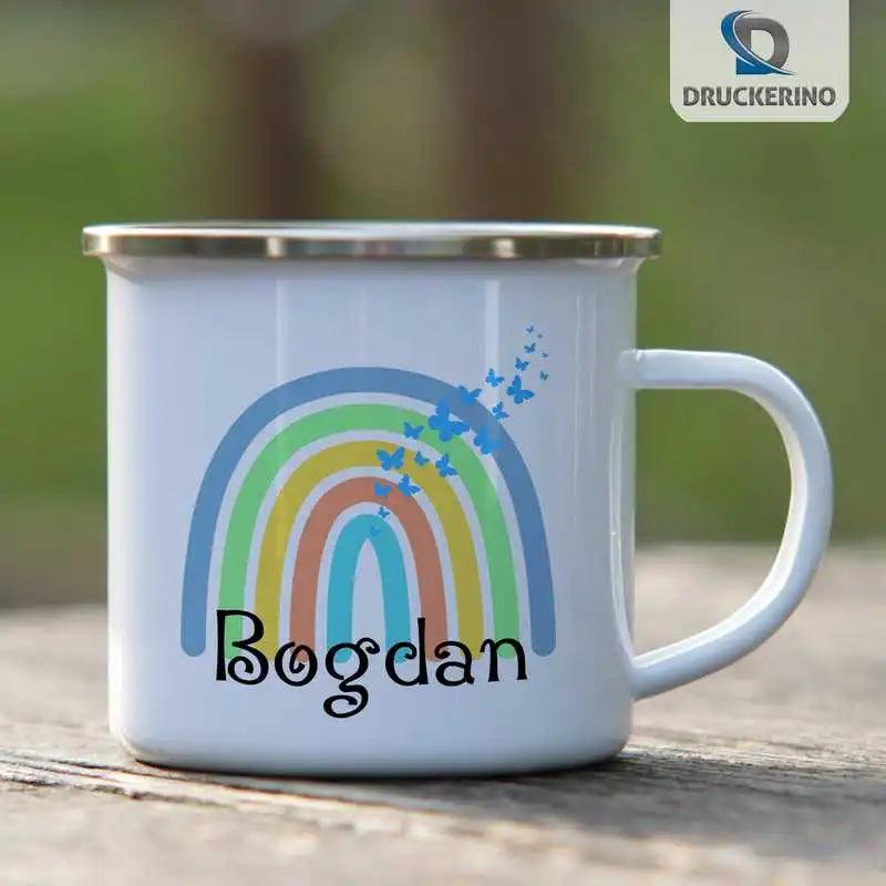 Emaille Tasse mit Namen | Motiv 4 | Bogdan - Druckerino