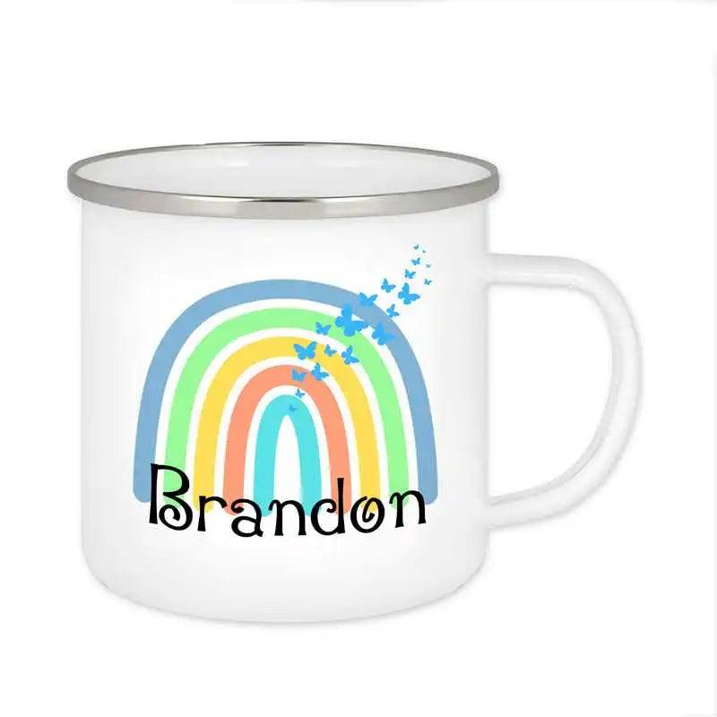 Emaille Tasse mit Namen | Motiv 4 | Brandon - Druckerino