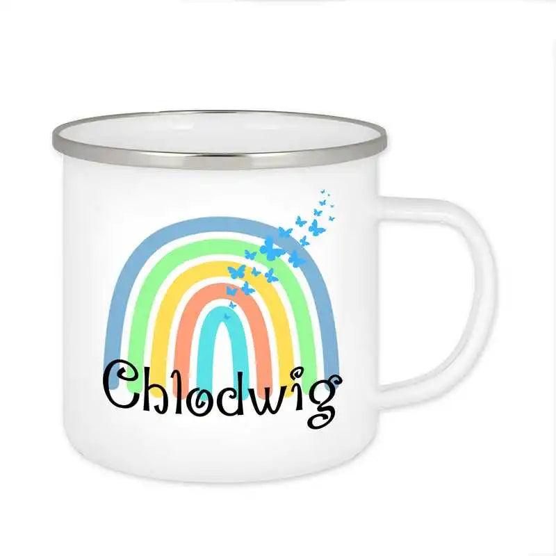 Emaille Tasse mit Namen | Motiv 4 | Chlodwig - Druckerino