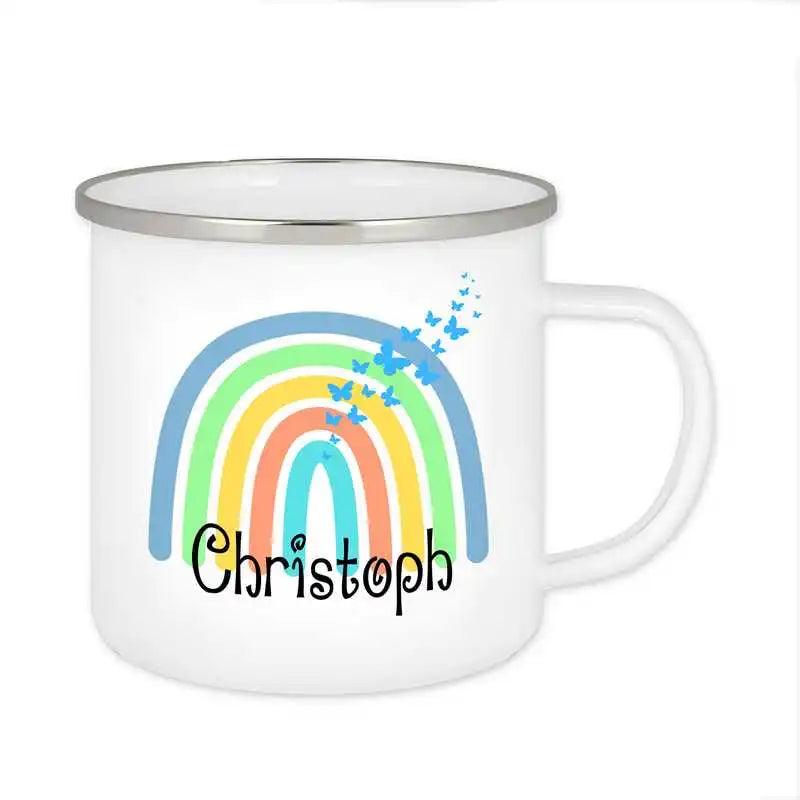 Emaille Tasse mit Namen | Motiv 4 | Christoph - Druckerino