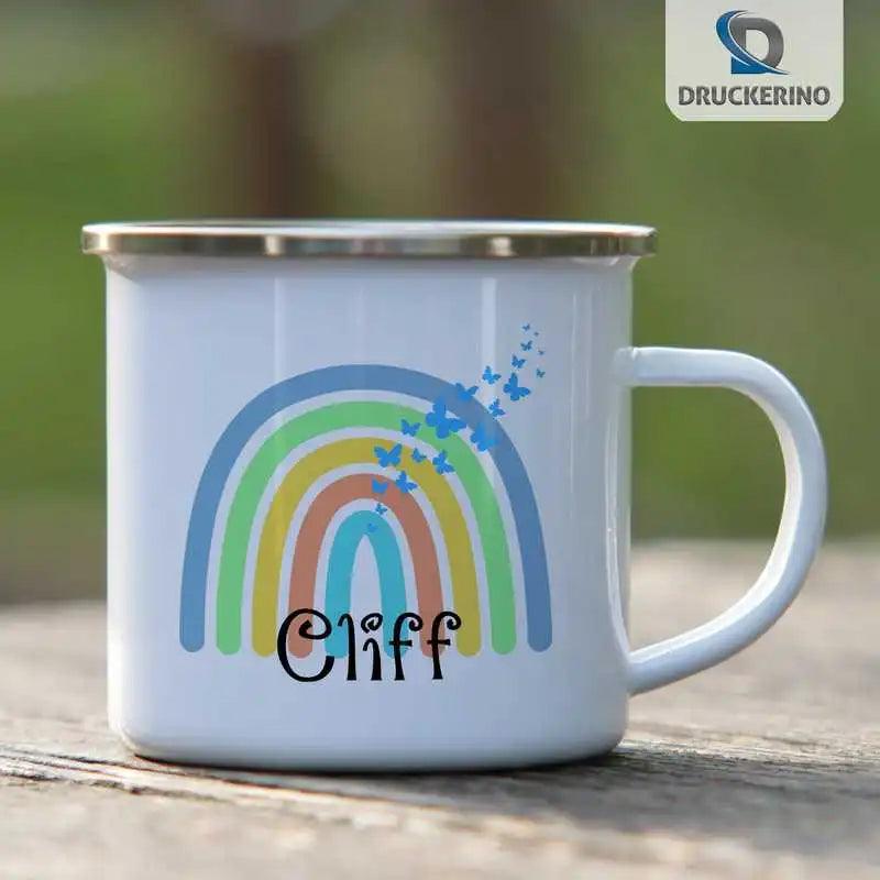 Emaille Tasse mit Namen | Motiv 4 | Cliff - Druckerino