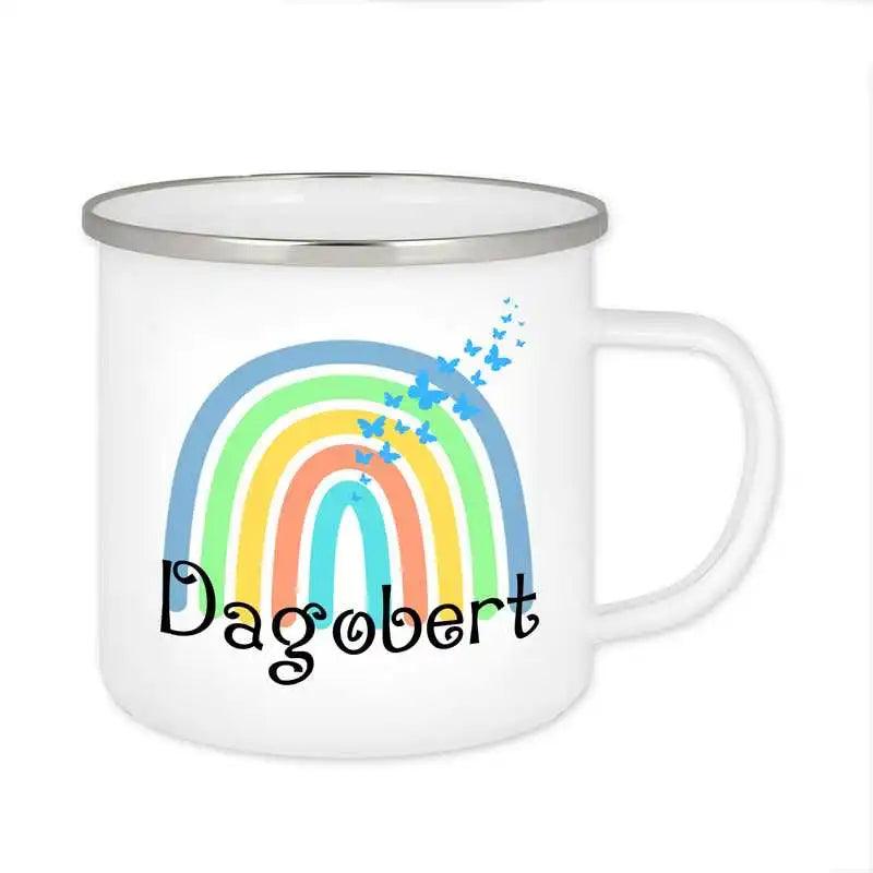 Emaille Tasse mit Namen | Motiv 4 | Dagobert - Druckerino