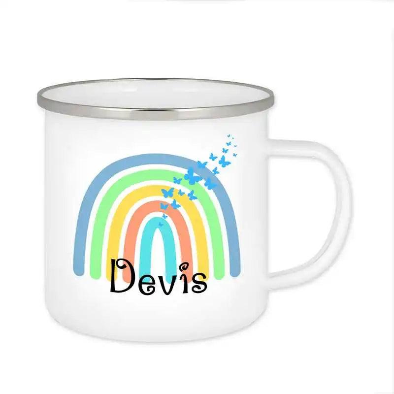 Emaille Tasse mit Namen | Motiv 4 | Devis - Druckerino