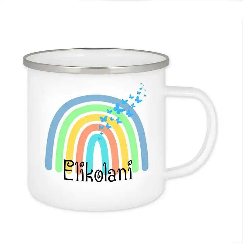 Emaille Tasse mit Namen | Motiv 4 | Elikolani - Druckerino