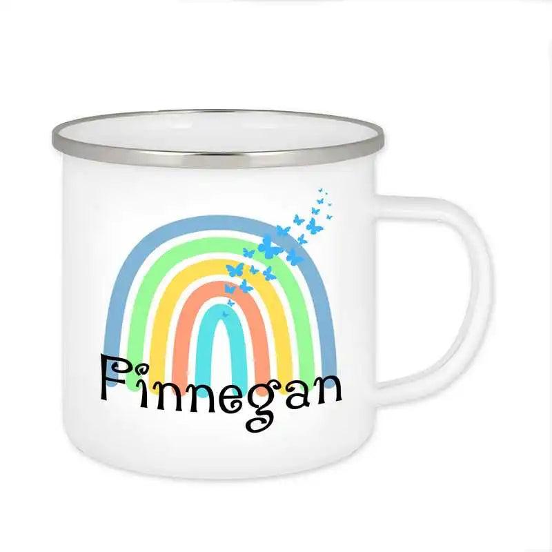 Emaille Tasse mit Namen | Motiv 4 | Finnegan - Druckerino