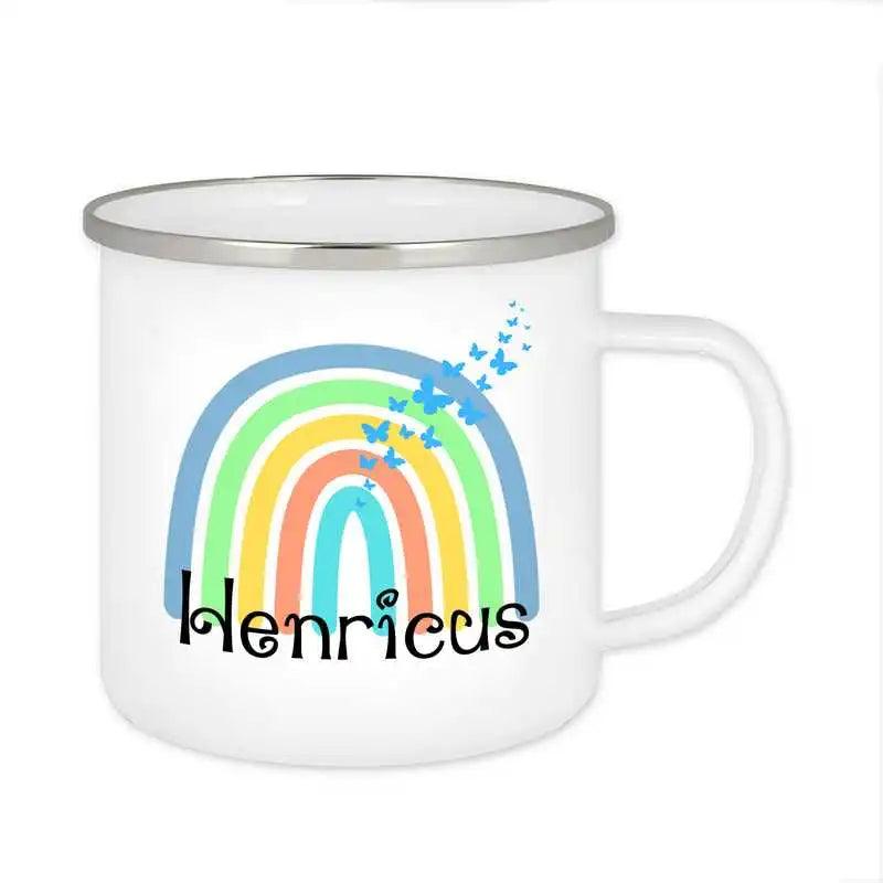 Emaille Tasse mit Namen | Motiv 4 | Henricus - Druckerino