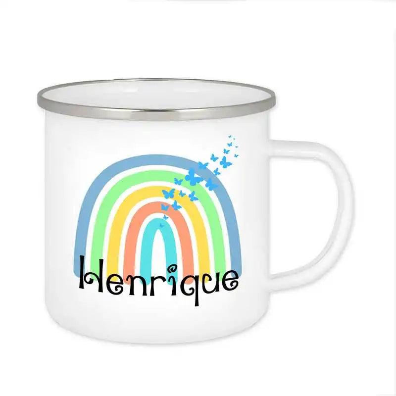 Emaille Tasse mit Namen | Motiv 4 | Henrique - Druckerino