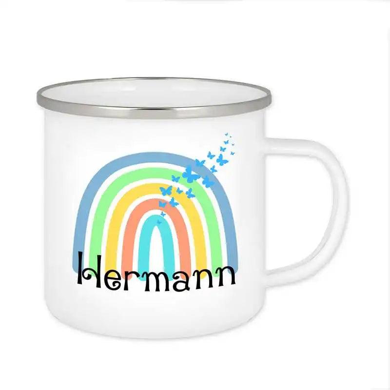 Emaille Tasse mit Namen | Motiv 4 | Hermann - Druckerino