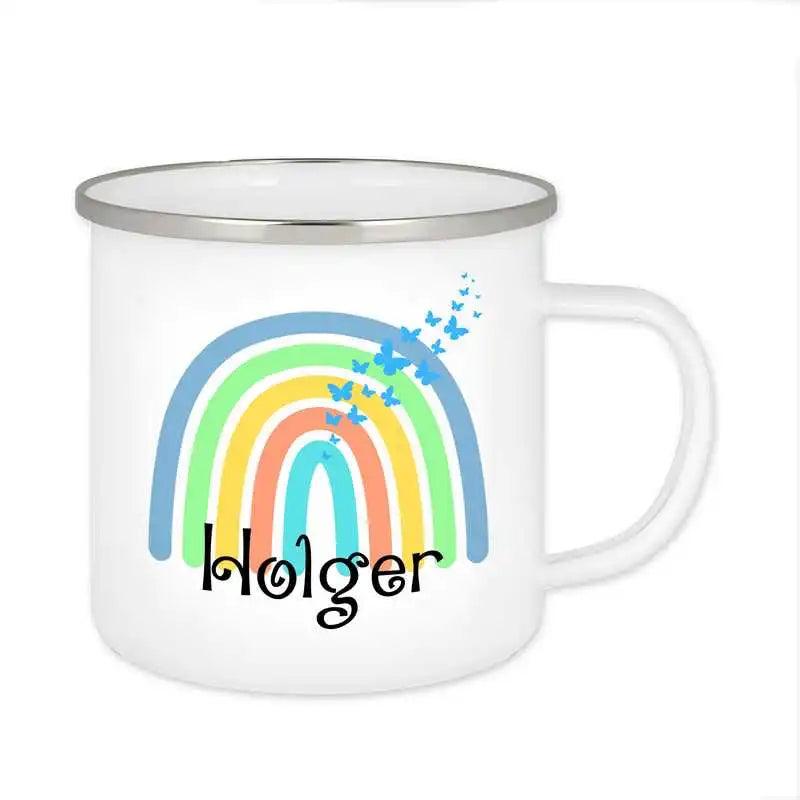Emaille Tasse mit Namen | Motiv 4 | Holger - Druckerino