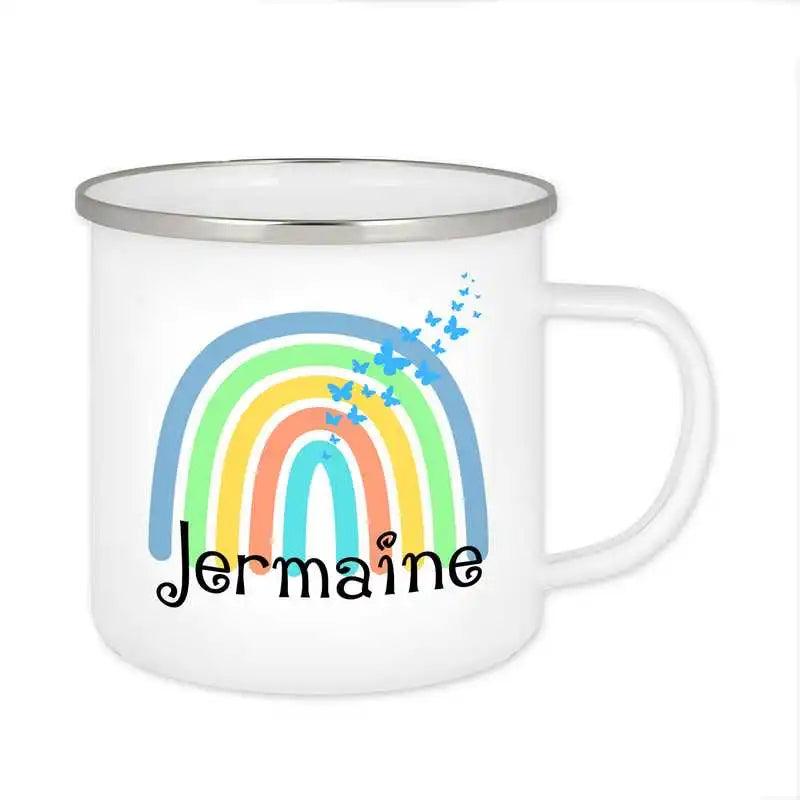 Emaille Tasse mit Namen | Motiv 4 | Jermaine - Druckerino