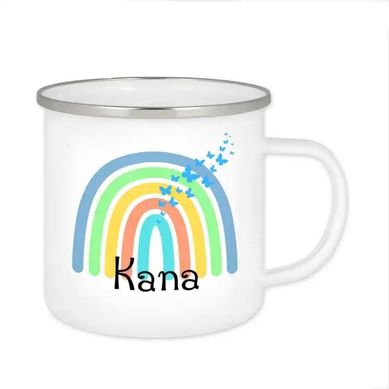 Emaille Tasse mit Namen | Motiv 4 | Kana - Druckerino