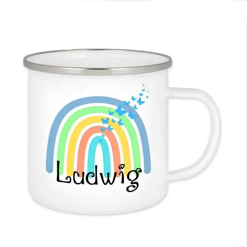 Emaille Tasse mit Namen | Motiv 4 | Ludwig - Druckerino