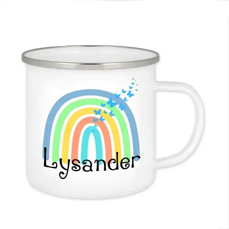 Emaille Tasse mit Namen | Motiv 4 | Lysander - Druckerino