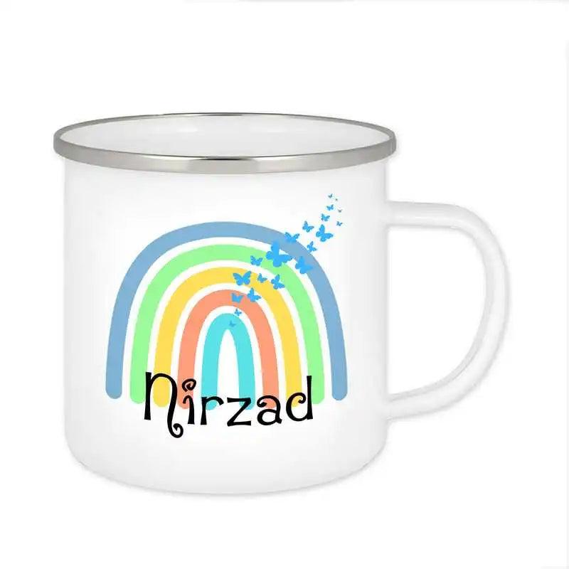 Emaille Tasse mit Namen | Motiv 4 | Nirzad - Druckerino