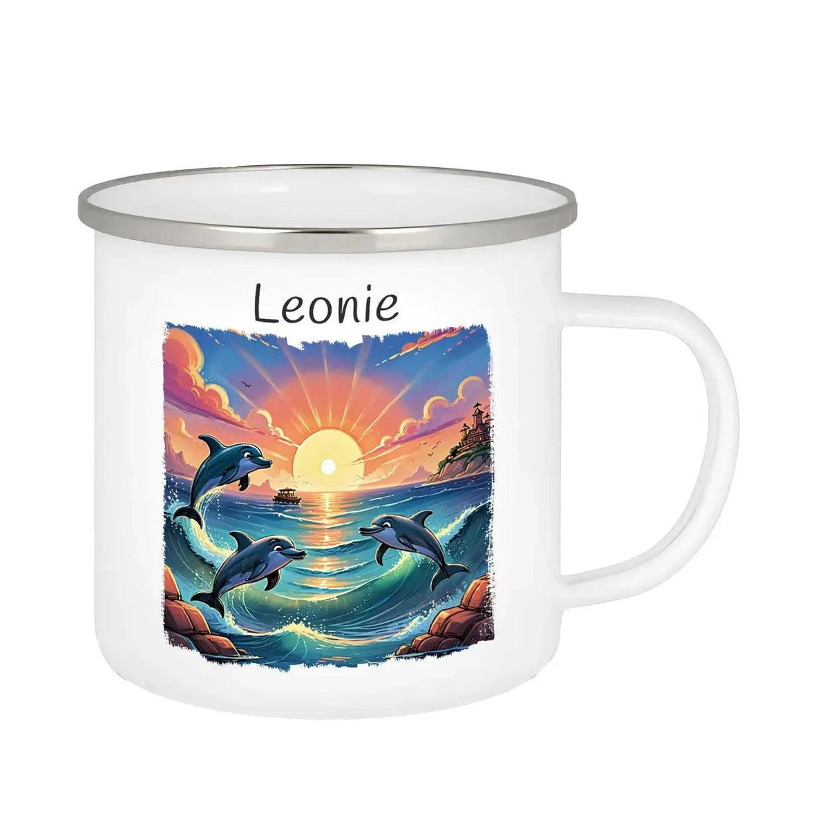 Emaille Tasse Ozeanabenteuer - Druckerino