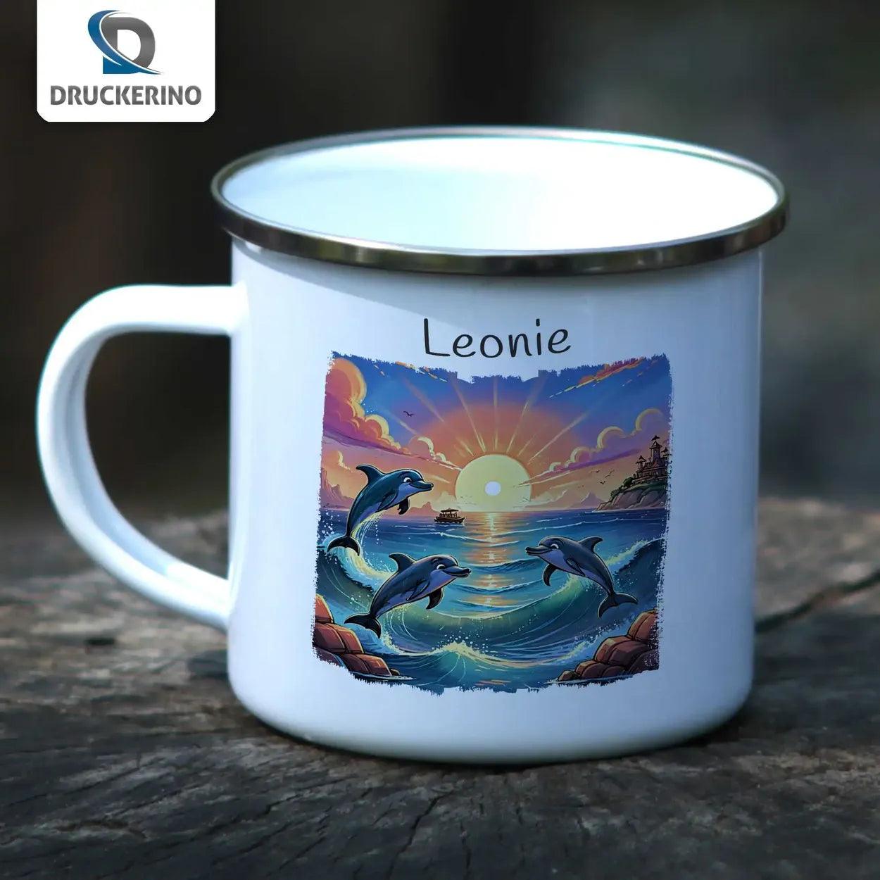 Emaille Tasse Ozeanabenteuer - Druckerino