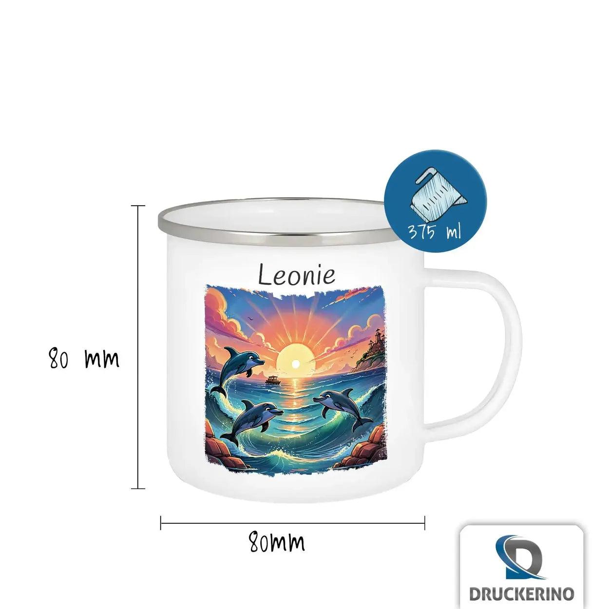 Emaille Tasse Ozeanabenteuer - Druckerino