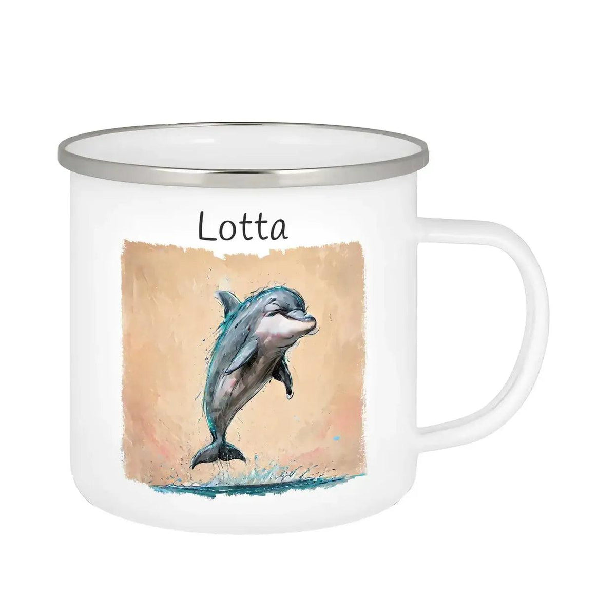Emaille Tasse Ozeanfreund Delfin - Druckerino