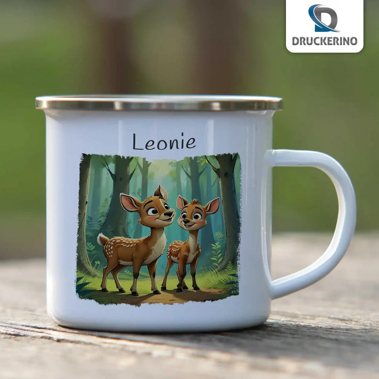Emaille Tasse Sanfte Naturkinder - Druckerino