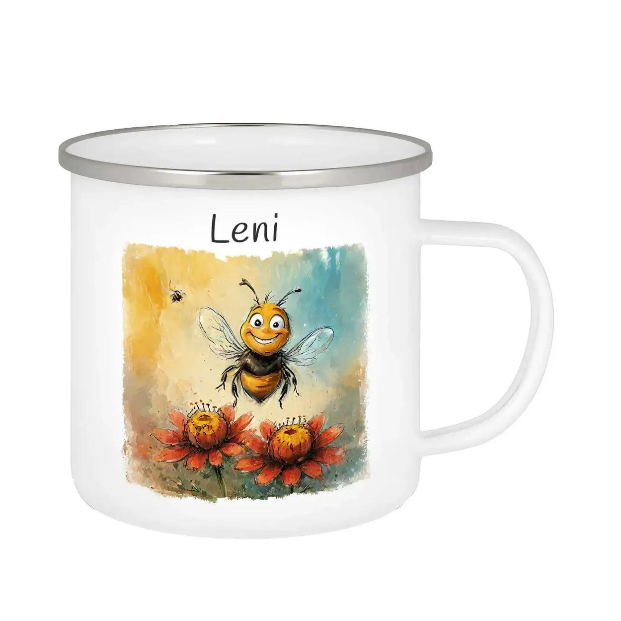 Emaille Tasse Summender Glücksbringer - Druckerino