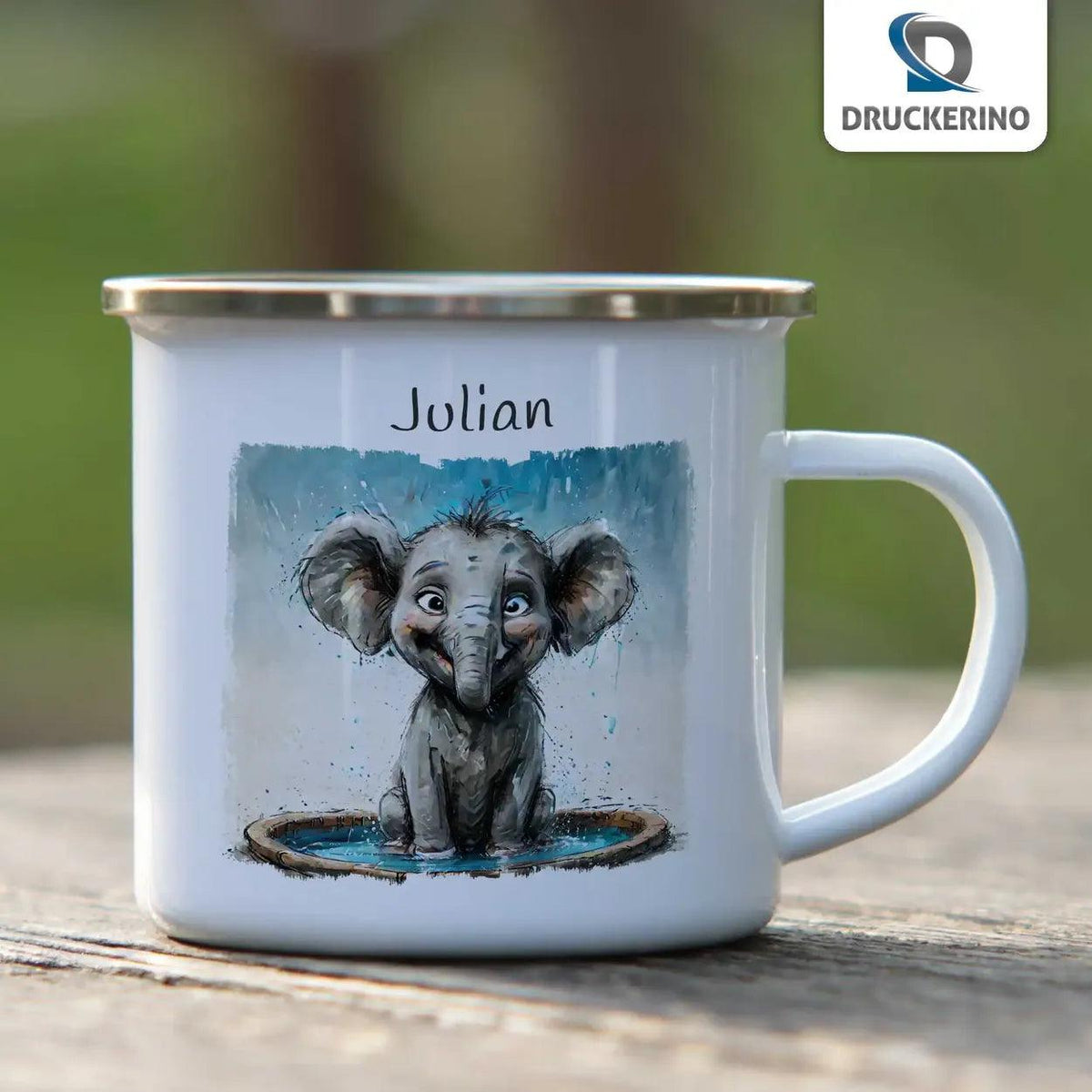 Emaille Tasse Törööö Abenteuer - Druckerino