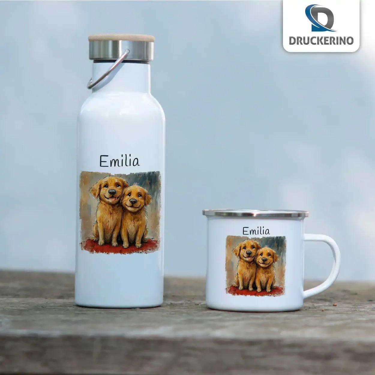 Emaille Tasse Treue Hundekumpel - Druckerino