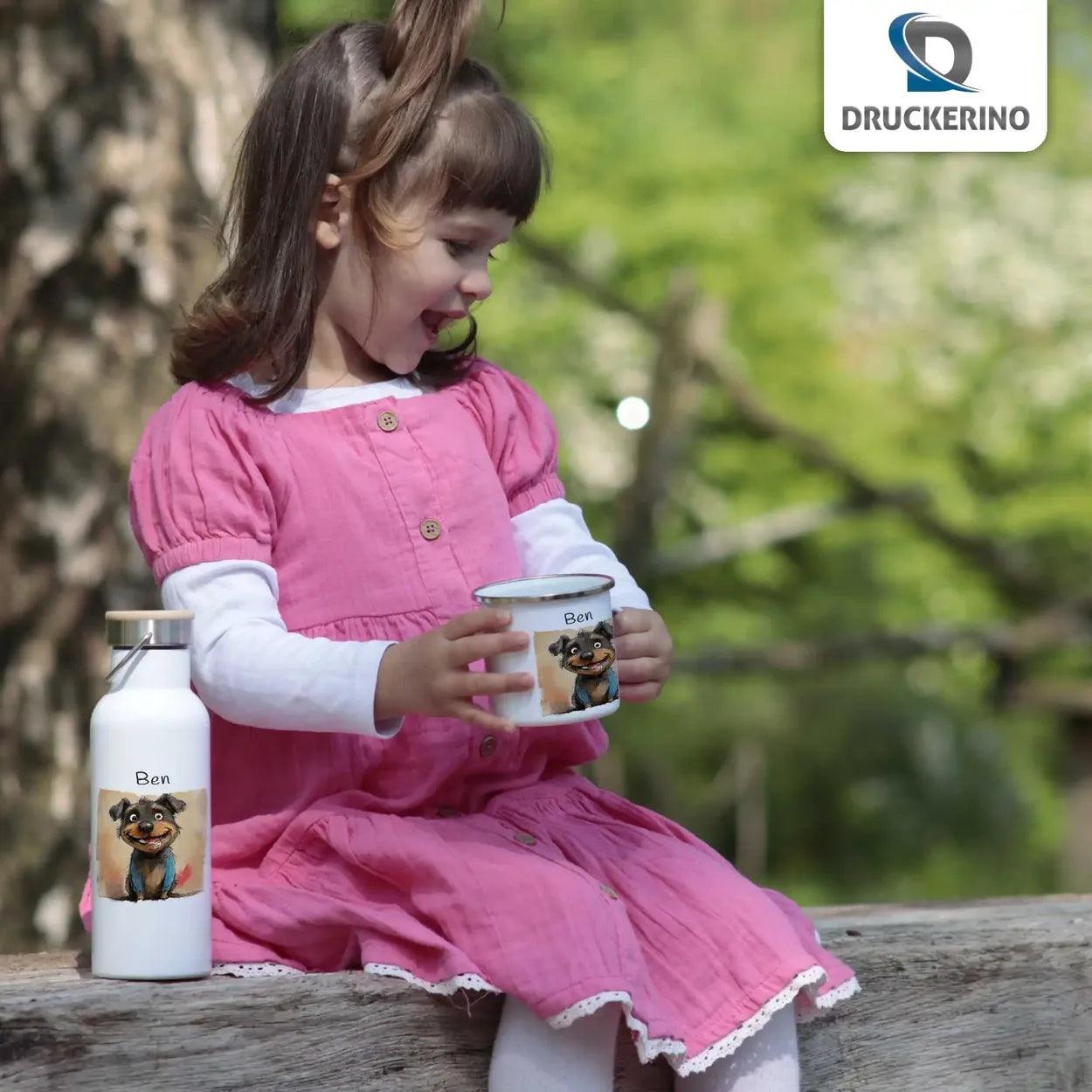 Emaille Tasse Turbo-Terrier - Druckerino
