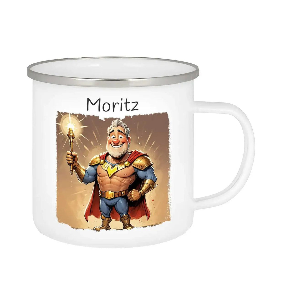 Emaille Tasse Unerschrockener Abenteurer - Druckerino