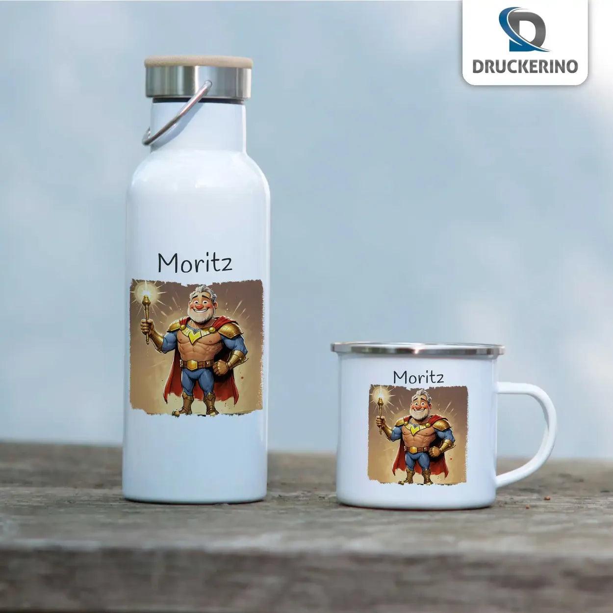 Emaille Tasse Unerschrockener Abenteurer - Druckerino