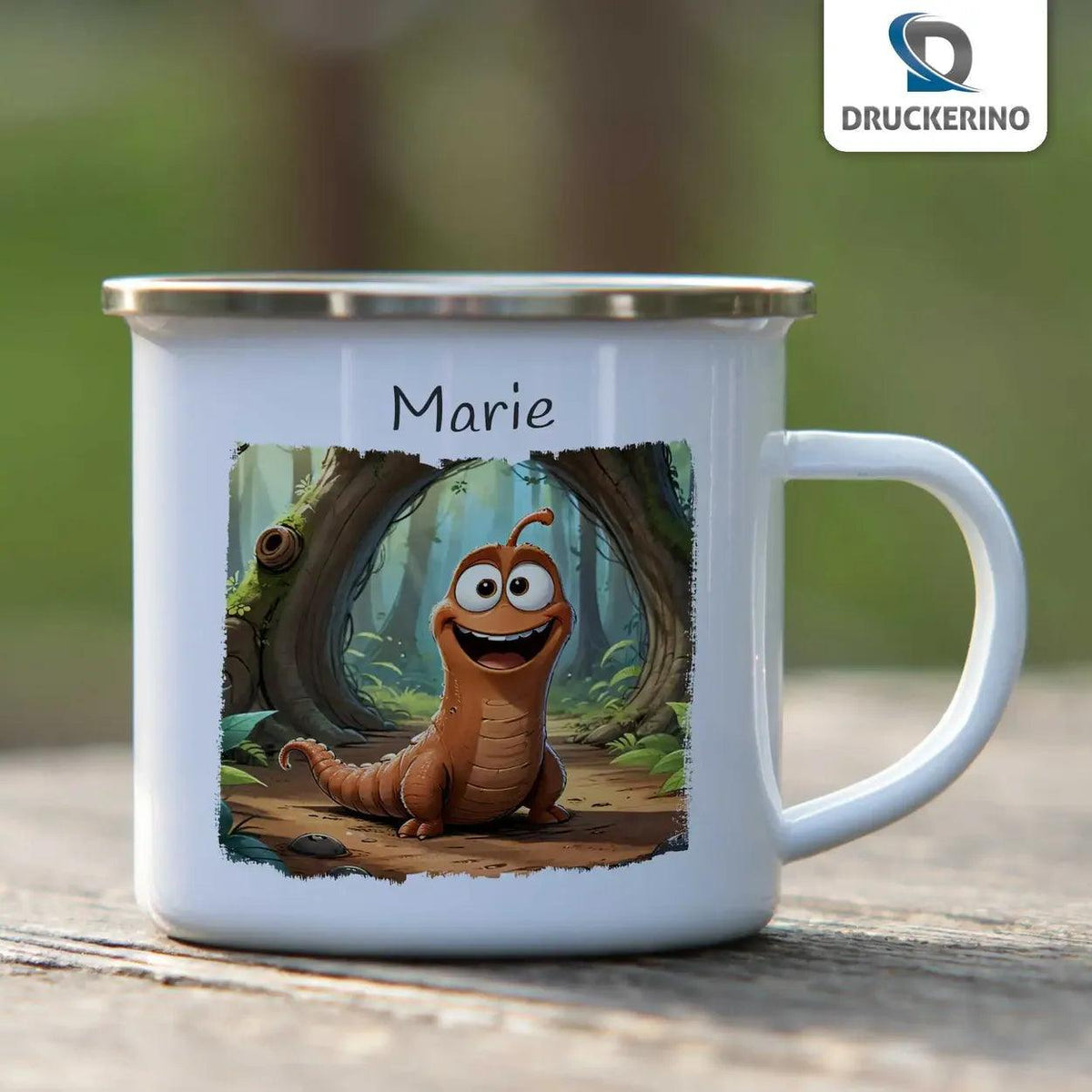 Emaille Tasse Waldabenteuer - Druckerino