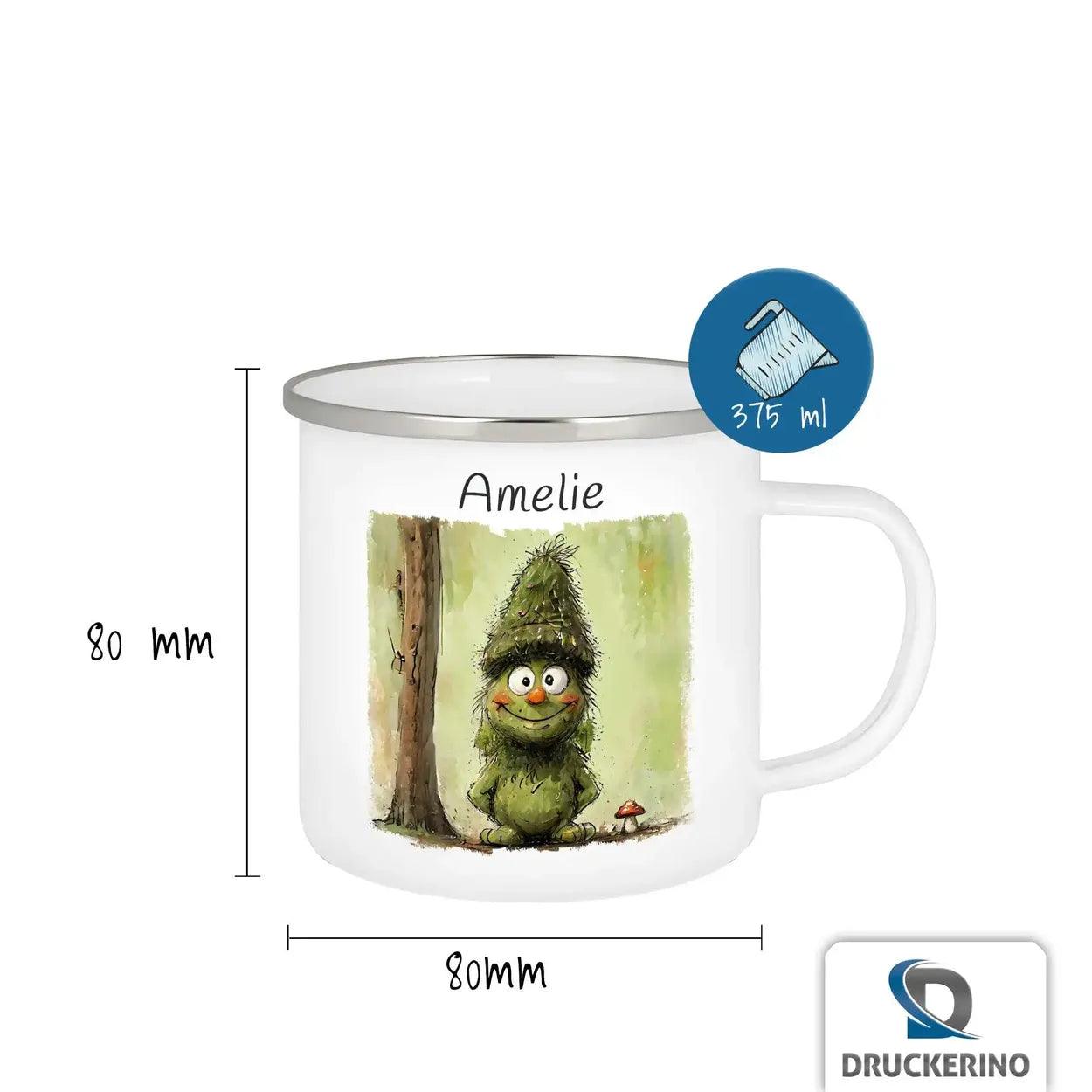Emaille Tasse Waldgeflüster - Druckerino
