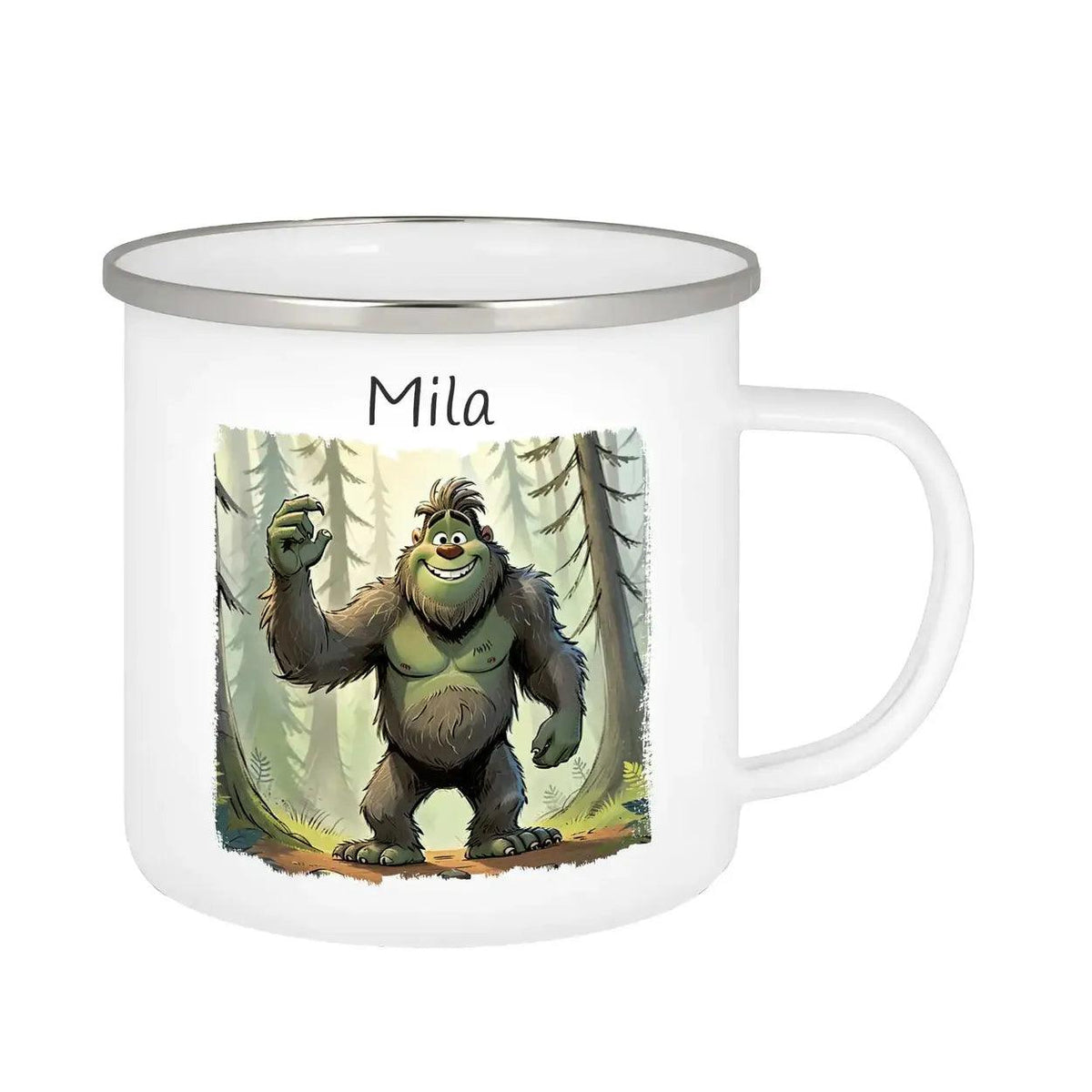 Emaille Tasse Waldmonster - Druckerino