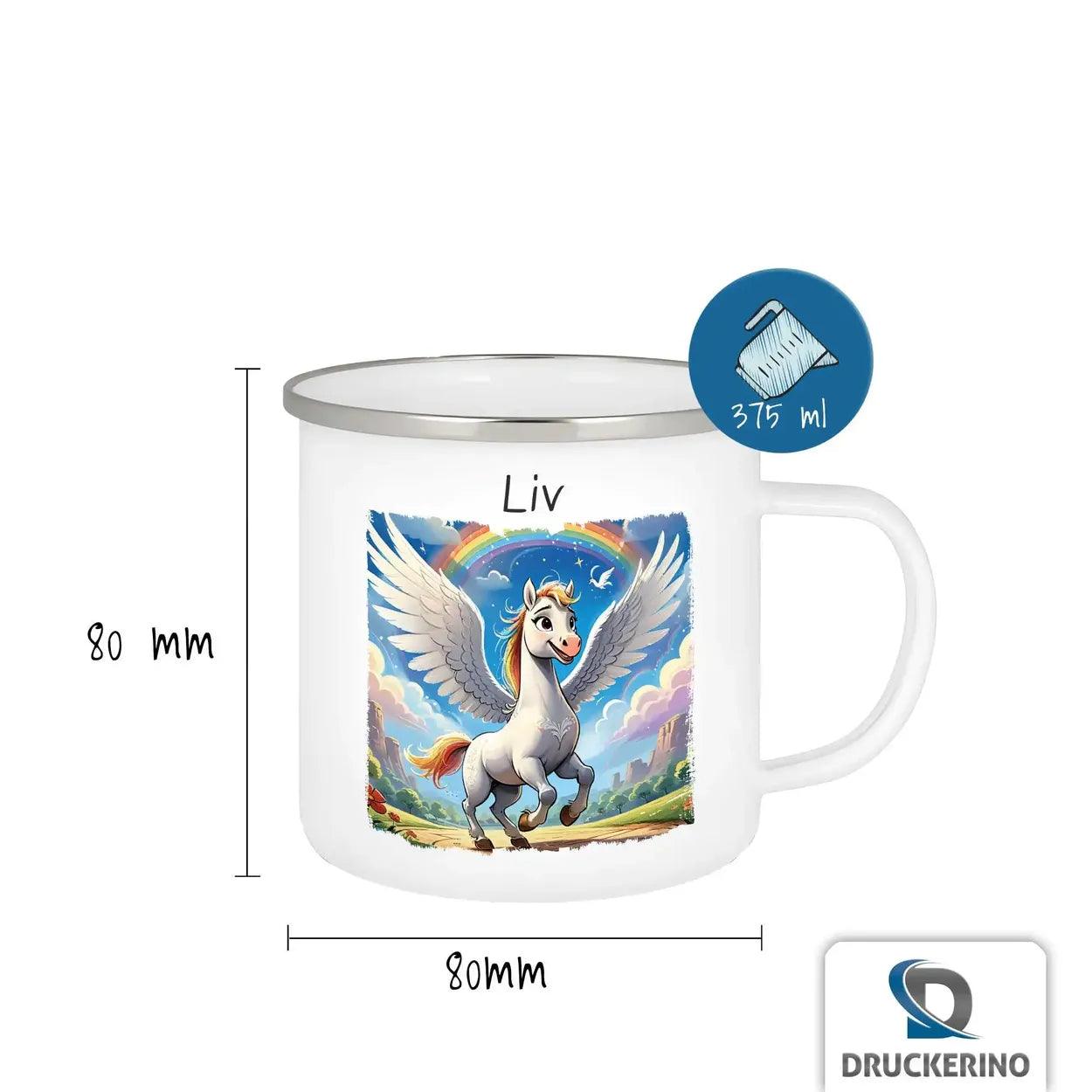 Emaille Tasse Zauber Pony - Druckerino