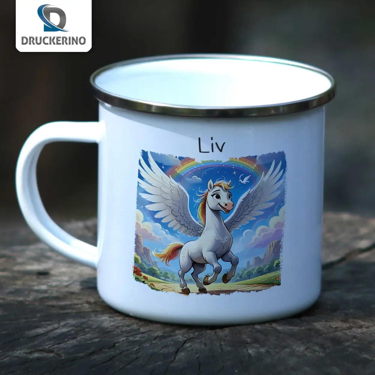 Emaille Tasse Zauber Pony - Druckerino