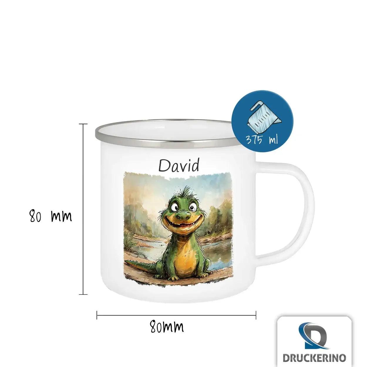 Emaille Tasse Zauberdrache - Druckerino