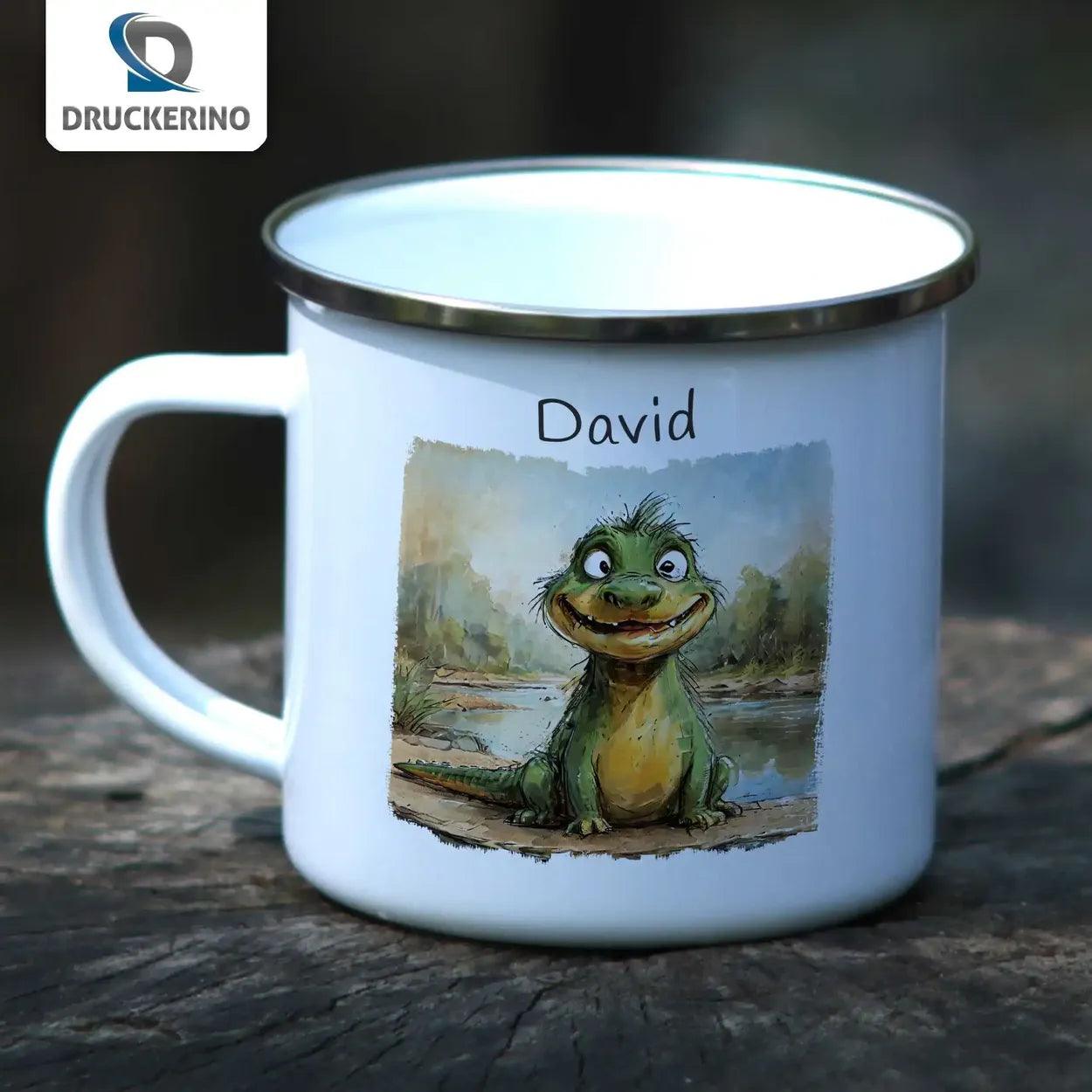 Emaille Tasse Zauberdrache - Druckerino