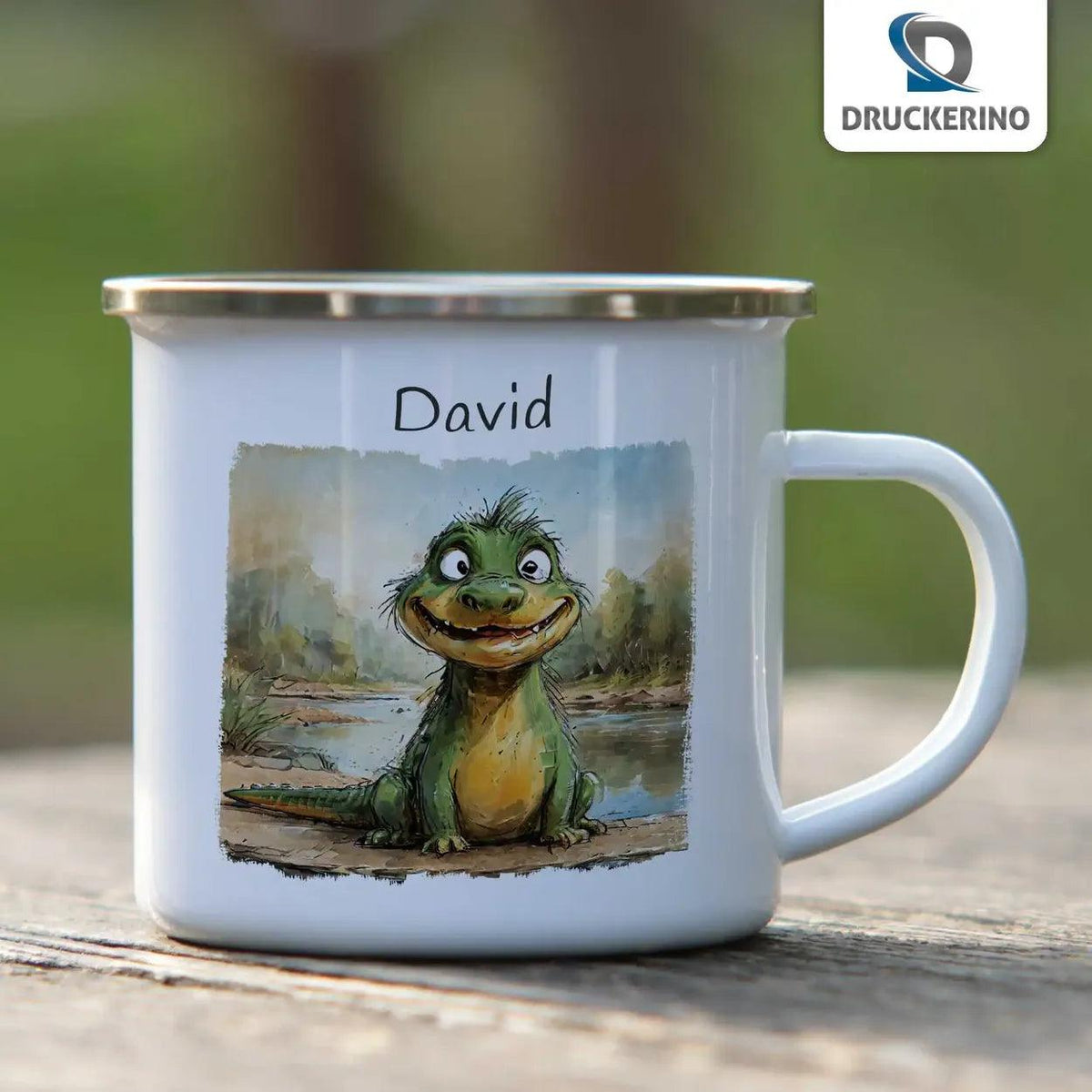 Emaille Tasse Zauberdrache - Druckerino