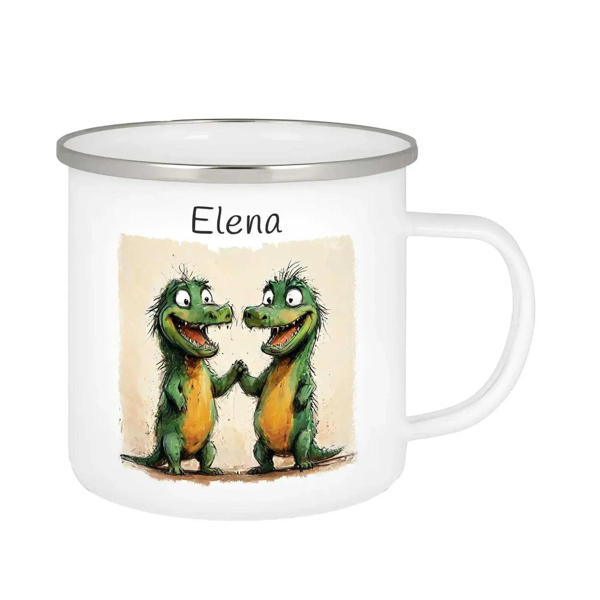 Emaille Tasse Zauberdrachenfreunde - Druckerino