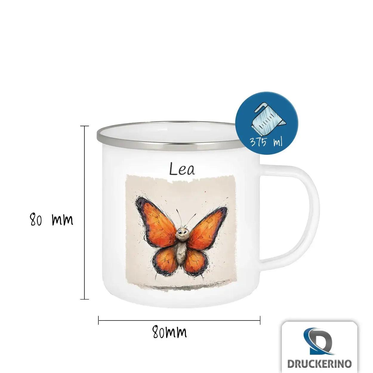 Emaille Tasse Zauberflügel - Druckerino