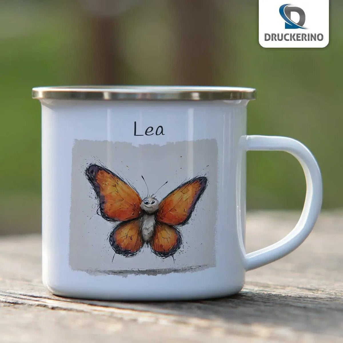 Emaille Tasse Zauberflügel - Druckerino